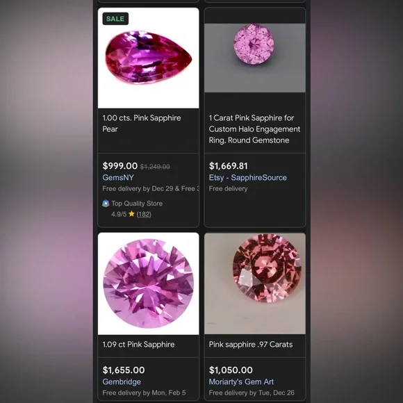 All-Natural Pink Ceylon Sapphire 3/4ct Loose Precious Gemstone - Picture 3 of 3